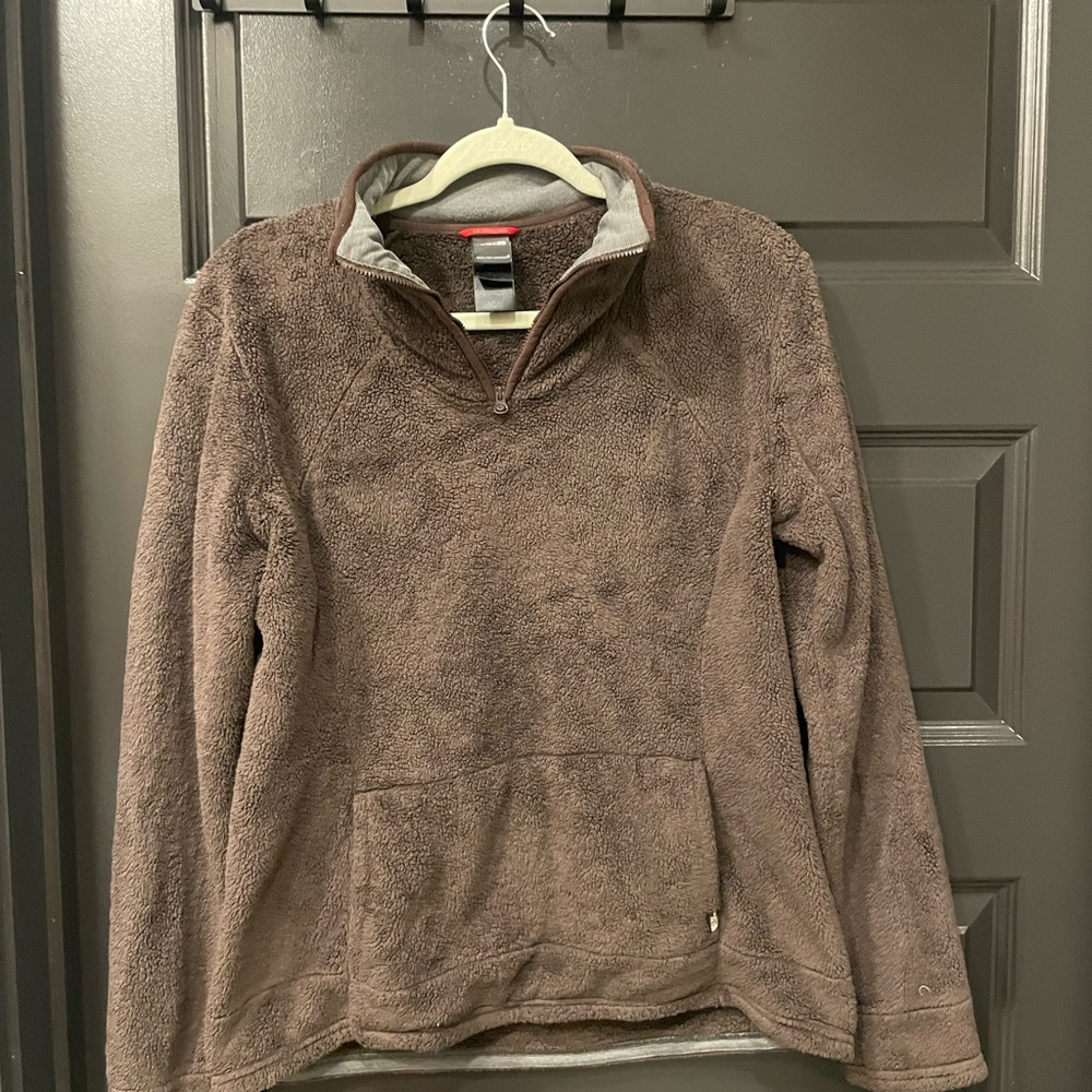 Cozy Brown Fleece Pullover North Face